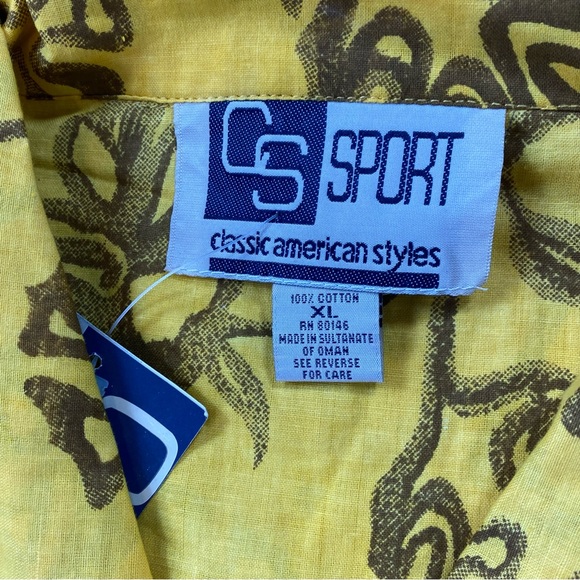NWT CS Sport mens Hawaiian tropical button down shirt size XL - Picture 4 of 4